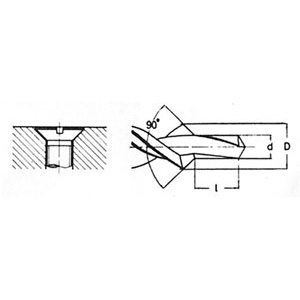 8559G - PUNTE COMBINATE PER FORI PASSANTI A 90° ROTAZIONE DESTRA - Orig. Hartner